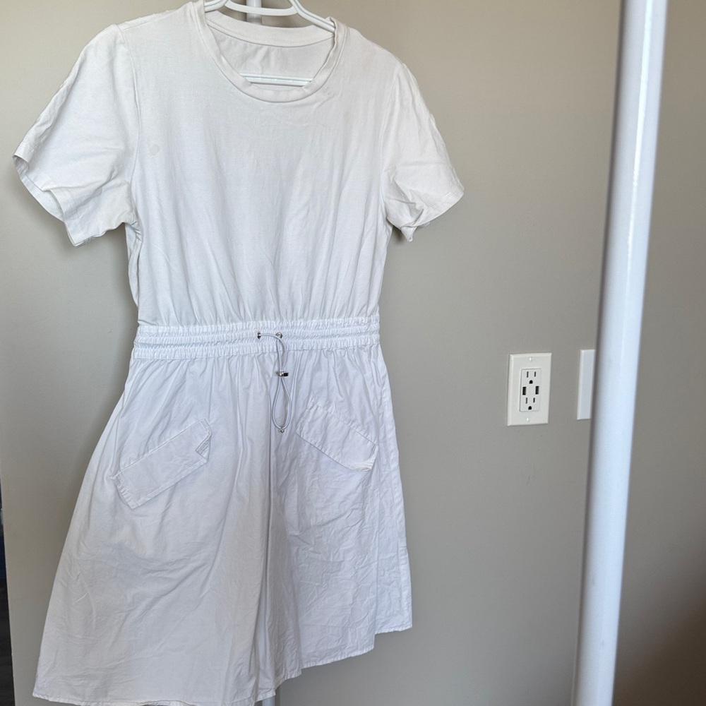 Moncler White Short Sleeve dress